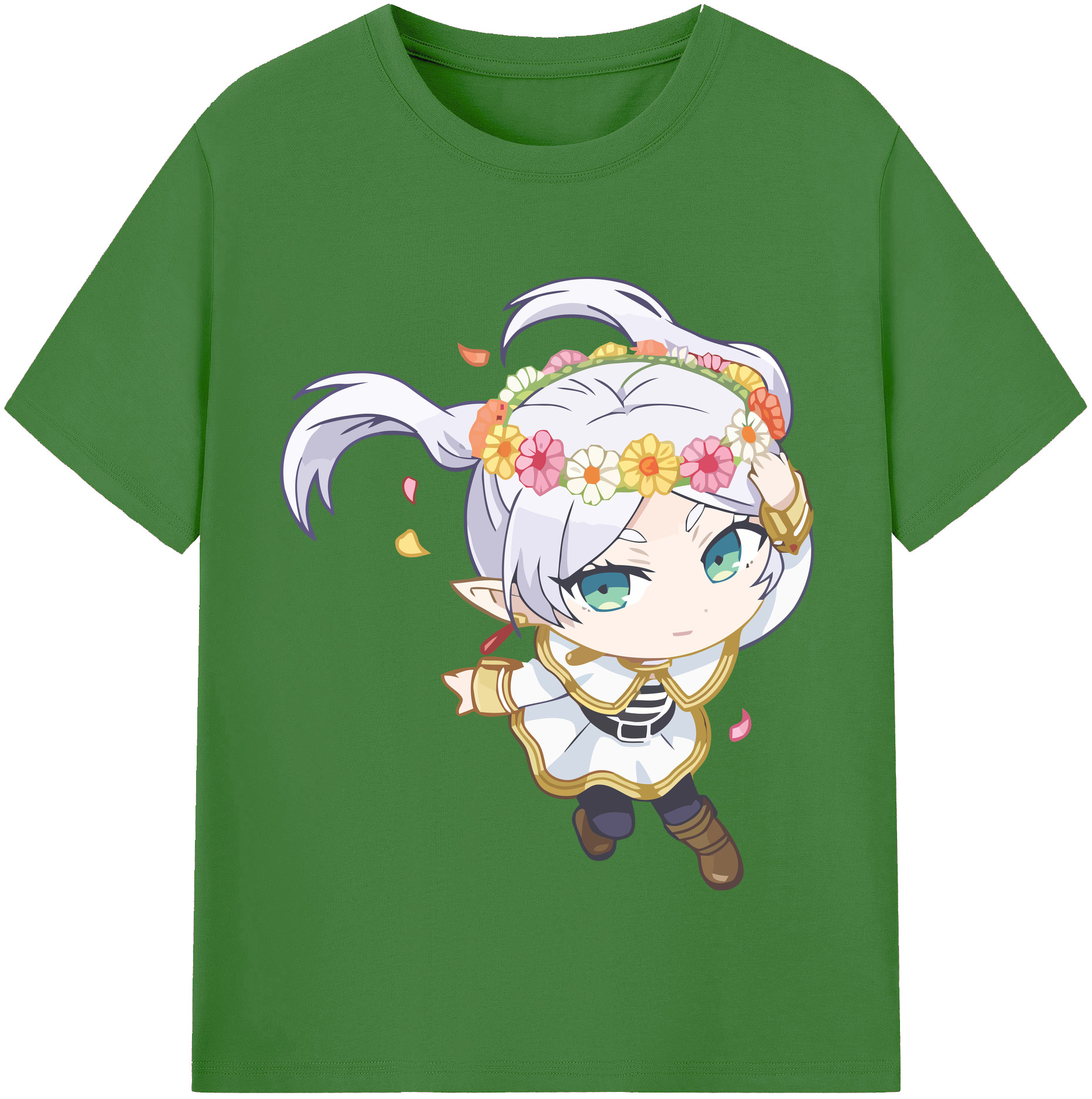 （画像用） 葬送のフリーレン Frieren レディースカジュアルプリントTシャツ（綿100％）